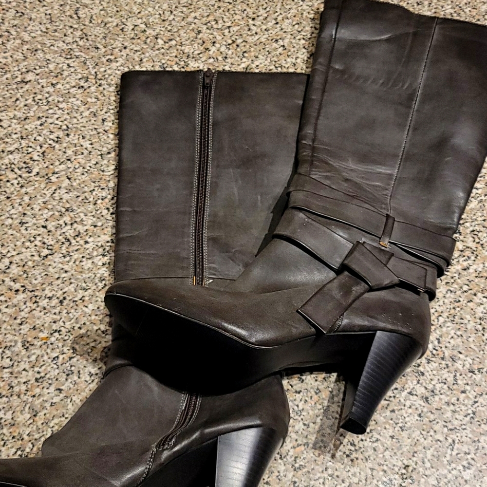 Tall Grey Boots